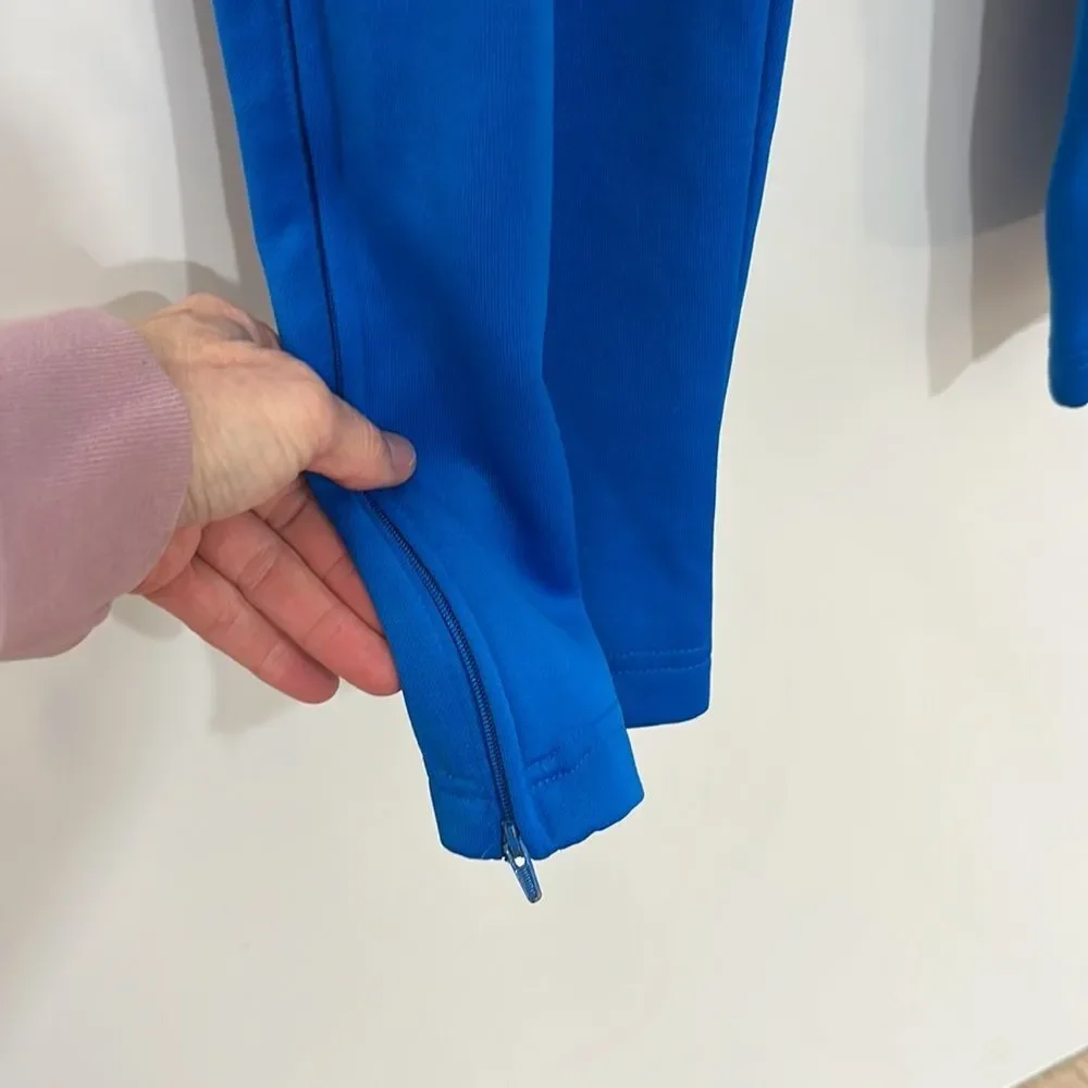 Puma Athletic Training Pants Zippered Leg Blue Size Medium